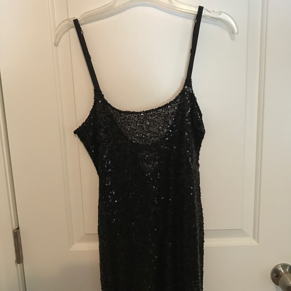 Free People Black Sequin Slip - Picture 3 of 5
